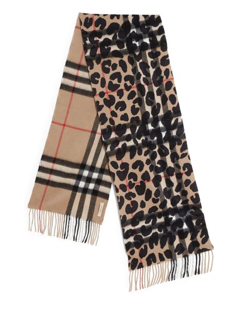 burberry cashmere leopard scarf|burberry cashmere check scarf price.